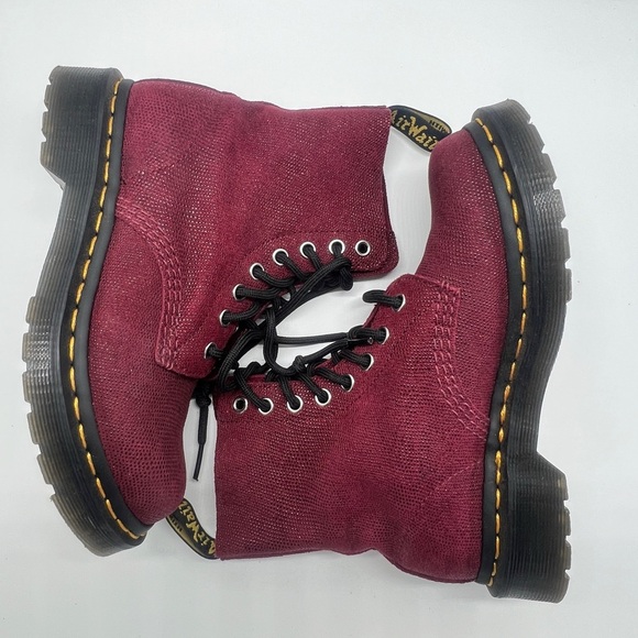 Dr. Martens 1460 Pascal Leather Boot Cherry Glitter Ray US Size 5 - Picture 13 of 16